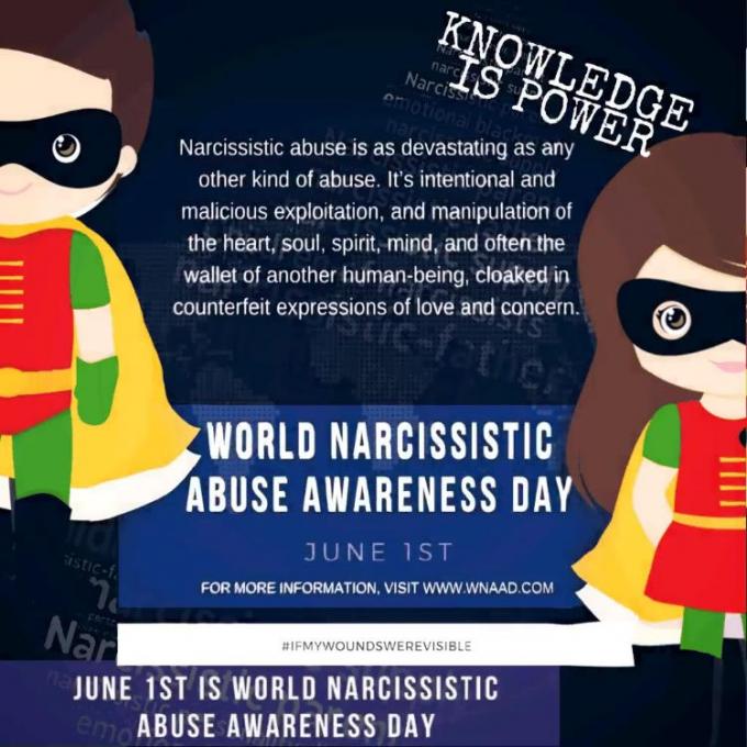 Today is World Narcissistic Abuse Awareness Day!